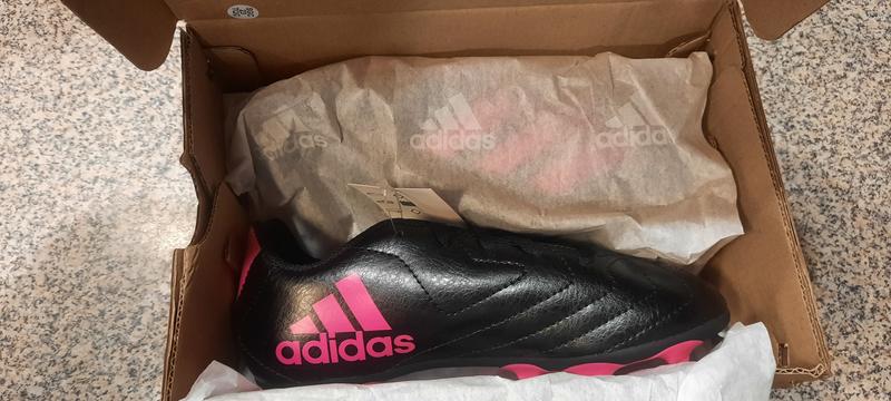 ADIDAS Goletto Soccer Shoes BLACK & HOT PINK Boys Girls Size 2 ❤️sj7m68