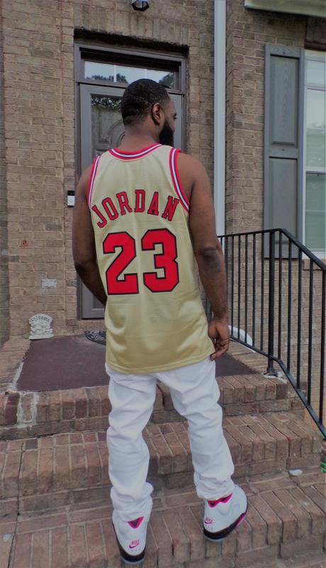 gold jordan jersey mitchell and ness