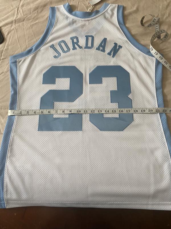 Men's Mitchell & Ness Michael Jordan White North Carolina Tar