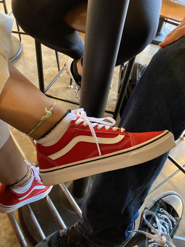 Vans Old Skool Primary Checker Racing RED/White Size