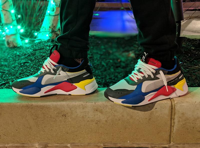 puma rsx toys on feet