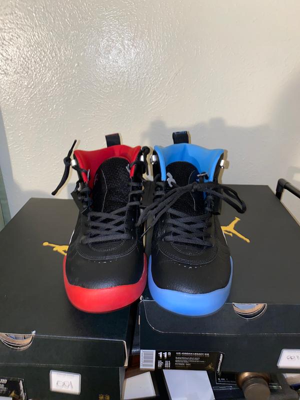 Jordan jumpman pro black best sale gym red university blue