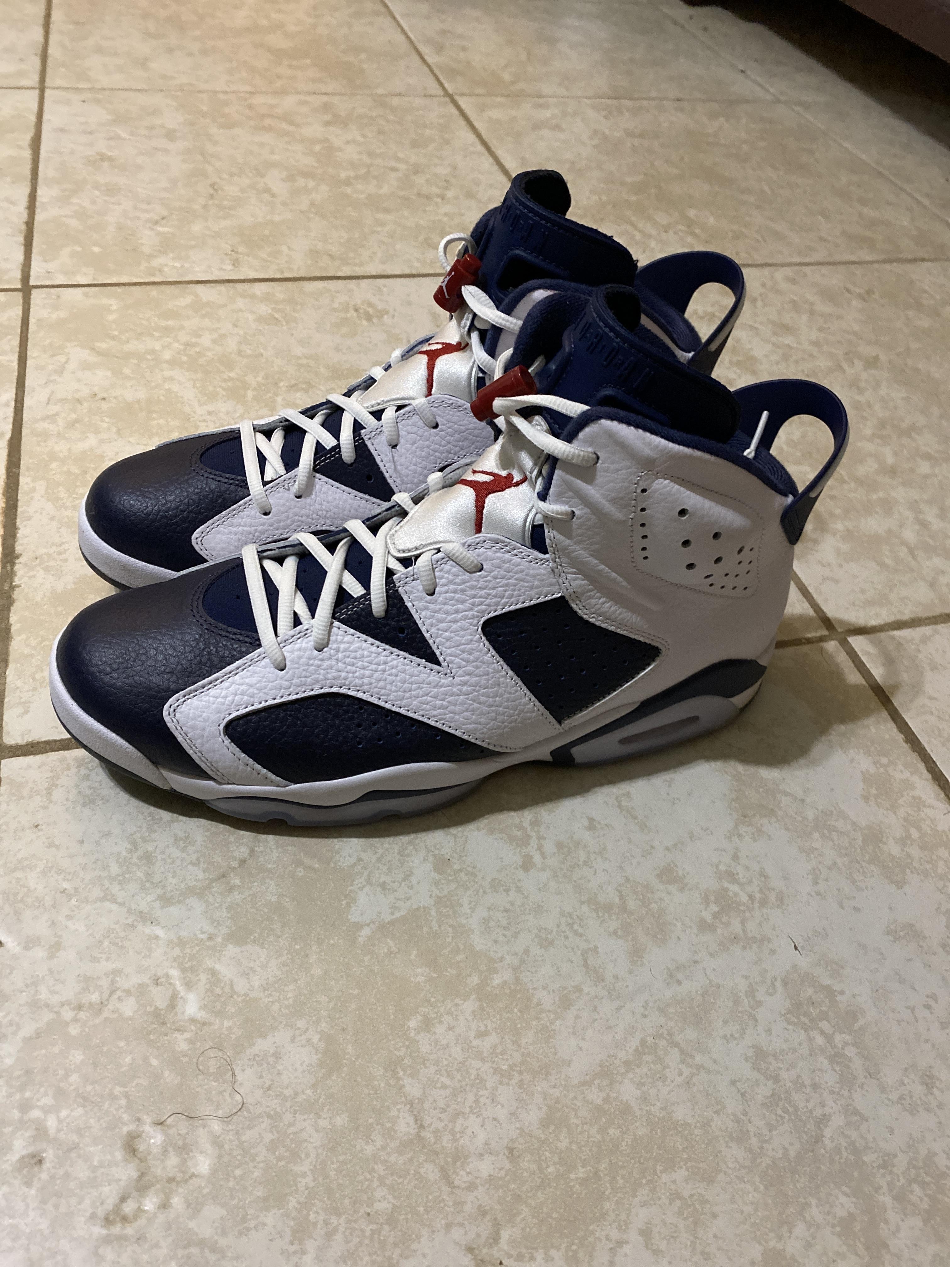 Air Jordan 6retro white/midnight navy blue/red sz9 Jordan 6 DB  main image 3