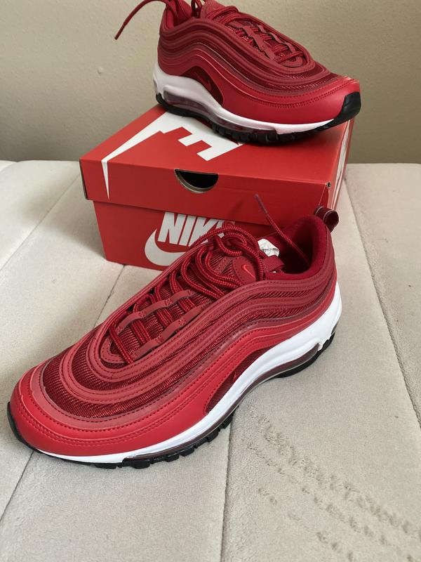 red and white air max 97 womens