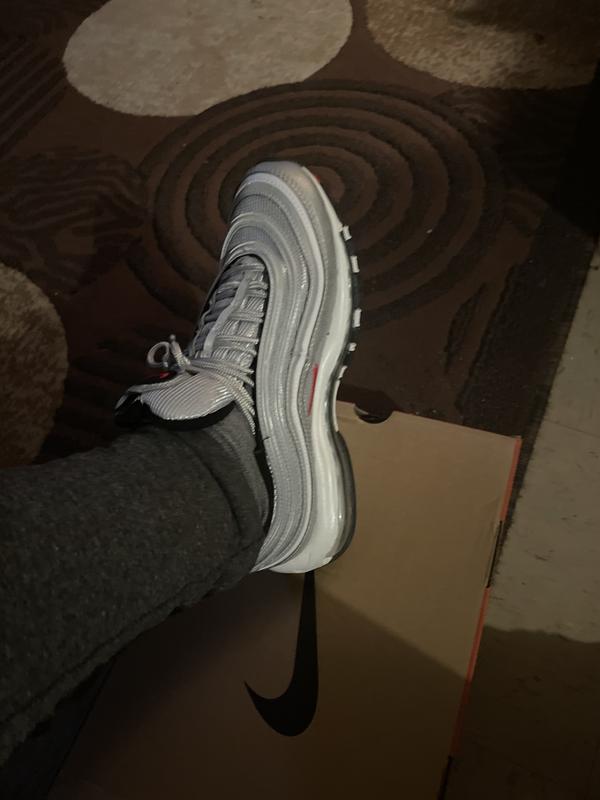 Air max 97 metallic shop silver varsity red black white