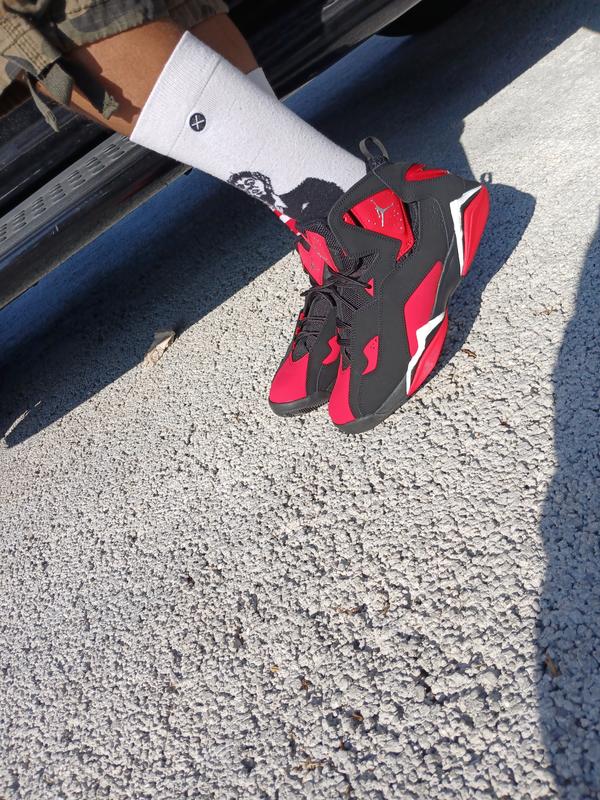 Jordan true flight black and red best sale