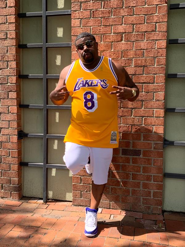 Men's Los Angeles Lakers Kobe Bryant #8 Mitchell & Ness Yellow 1996-97  Hardwood Classics Jersey