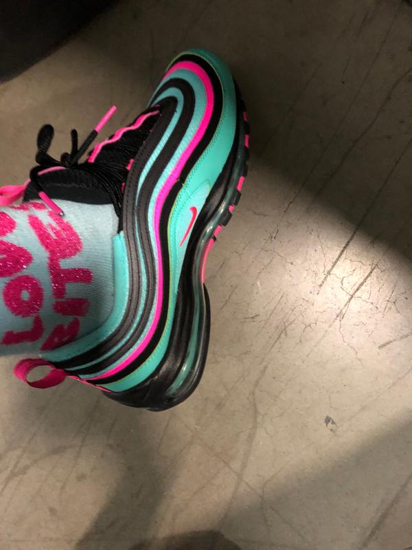 turquoise pink and black air max 97