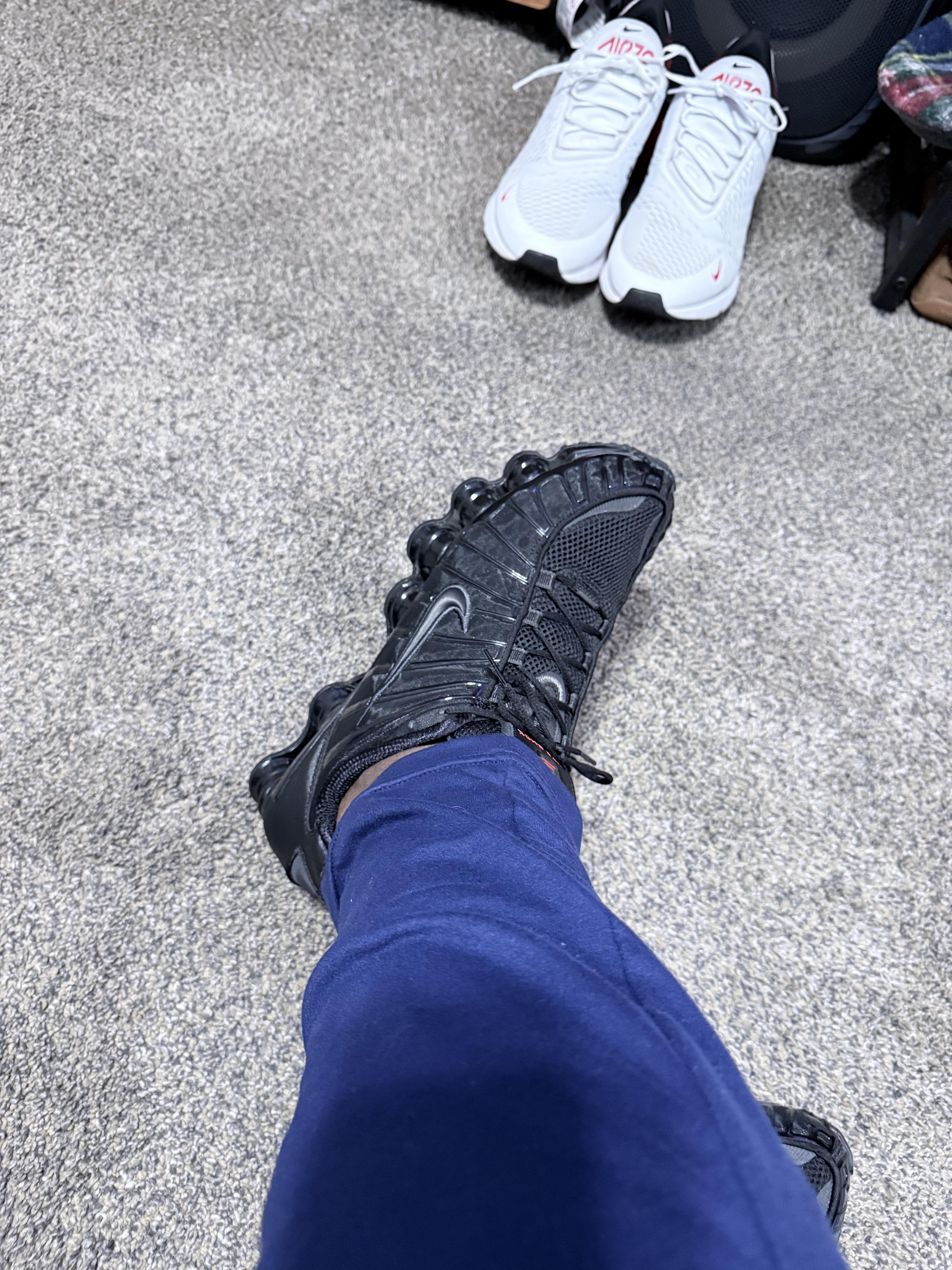 靴 Nike Shox TL \"Black/llic Hematite Nike Shox TL 'Metallic Hematite' Triple Black – Purple Carpet Miami