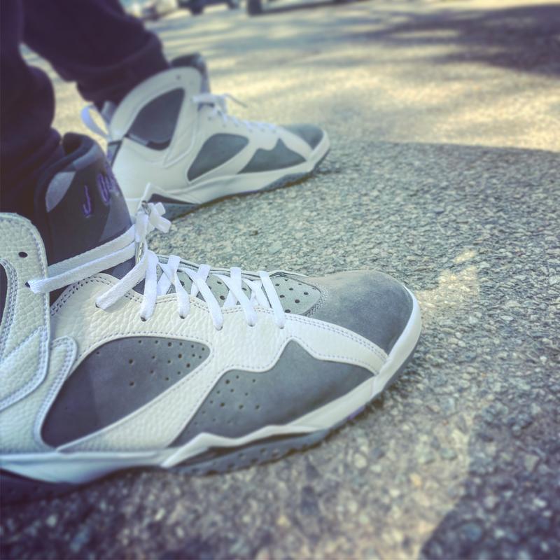 Jordan 7 outlet white and grey