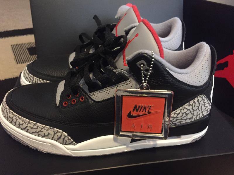 men's air jordan 3 retro black cement stores
