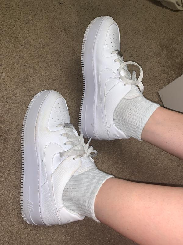 nike air force 1 sage low platform sneaker white