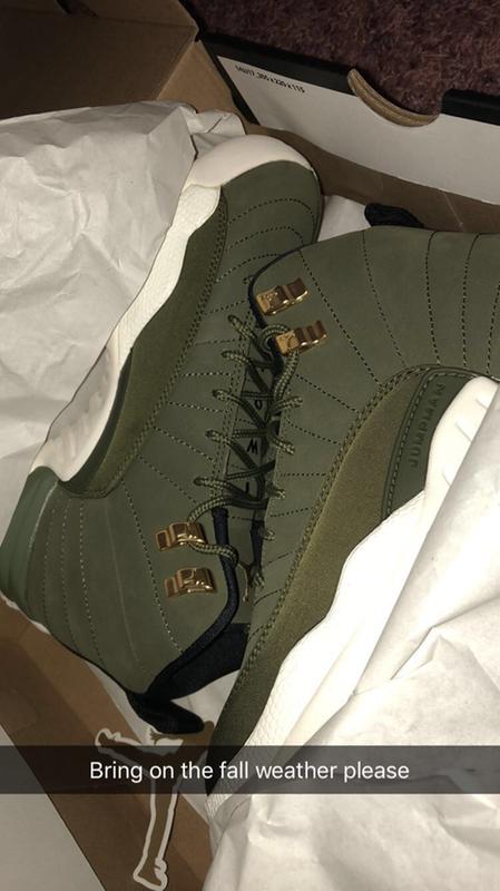 olive green 12s jordans