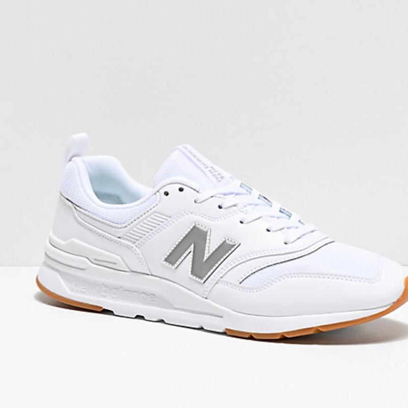 all white new balance shoes