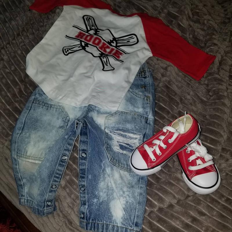 converse white & red all star 2v trainers toddler