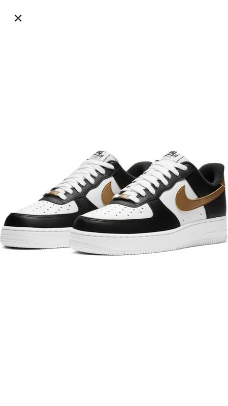 air force ones black and gold