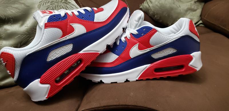 Red white and hot sale blue nikes mens