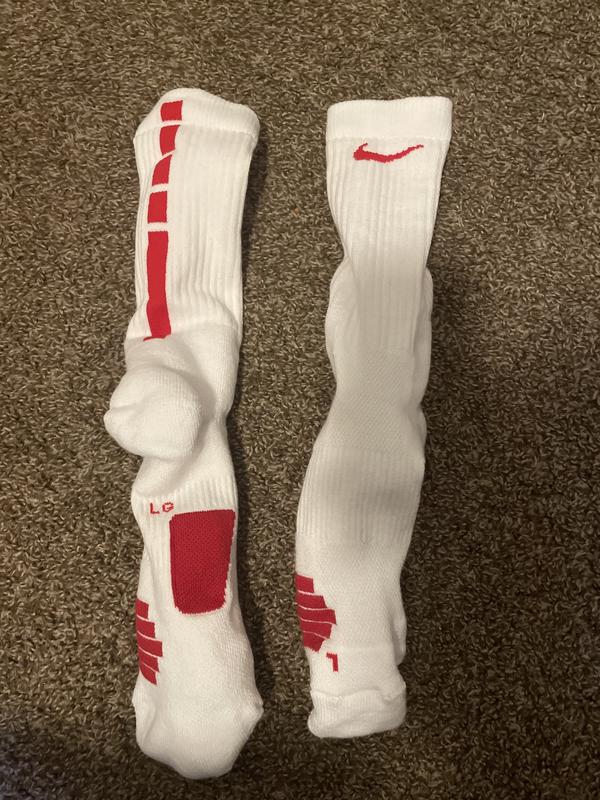 Nike Elite Crew Basketball Socks - Black/Red - Hibbett