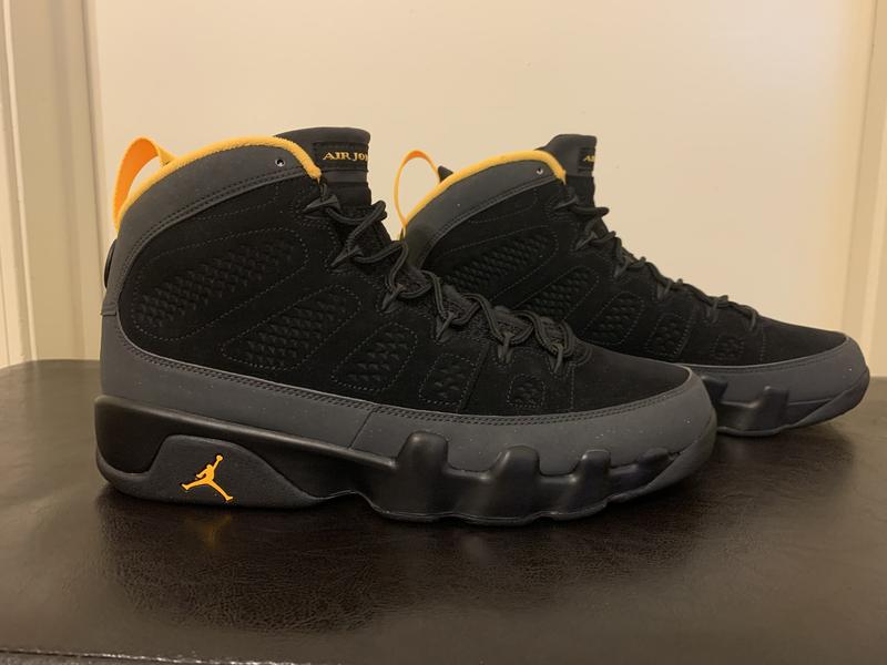 Jordan 9 deals black and yellow