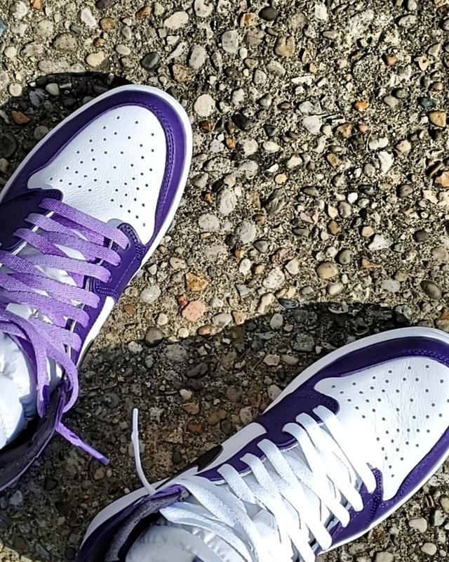 purple jordan laces