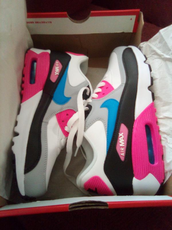 nike air max 90 blue and pink