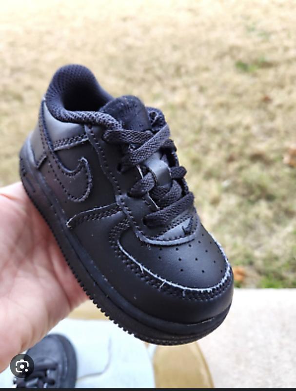 Nike Air Force 1 LE Black Black Preschool Kids Shoe Hibbett
