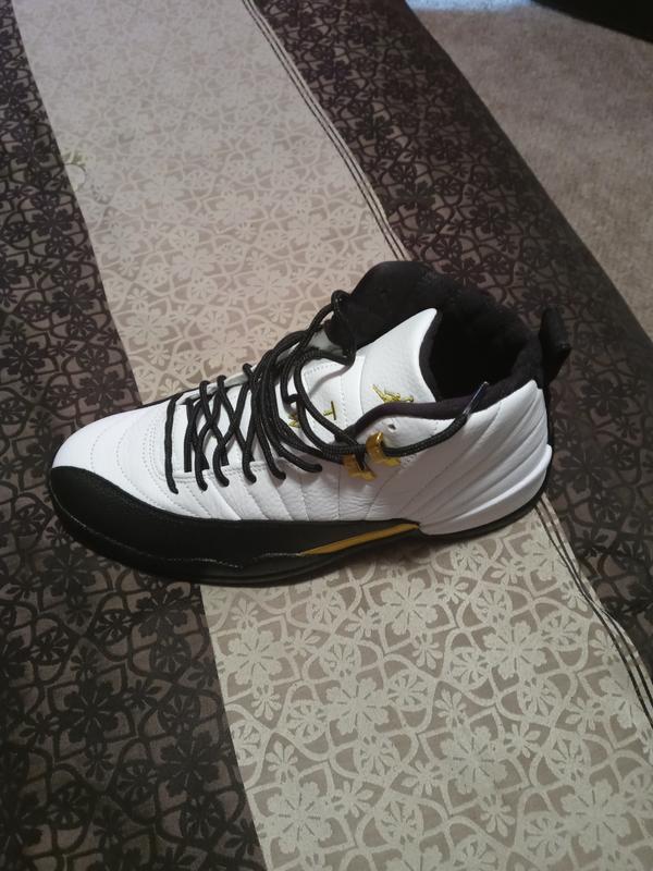 Jordan 12 Retro White/Metallic Gold/Black Men's Shoe - Hibbett