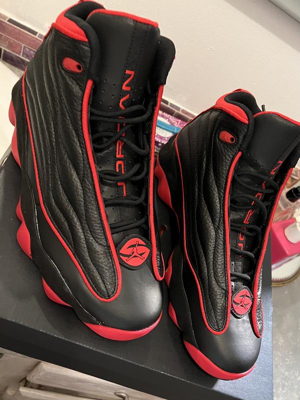 Jordan pro strong sale red and black