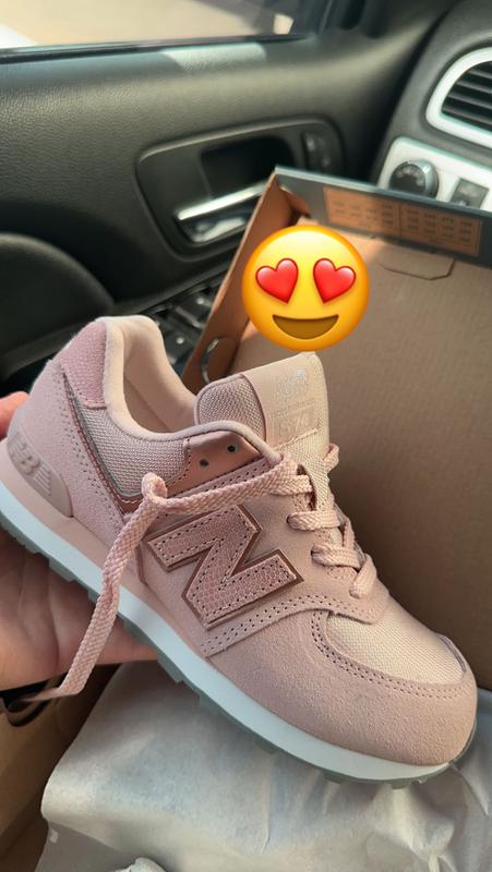 New Balance 574 Pink Haze/Rose Gold Preschool Girls' Shoe - Hibbett |  City Gear