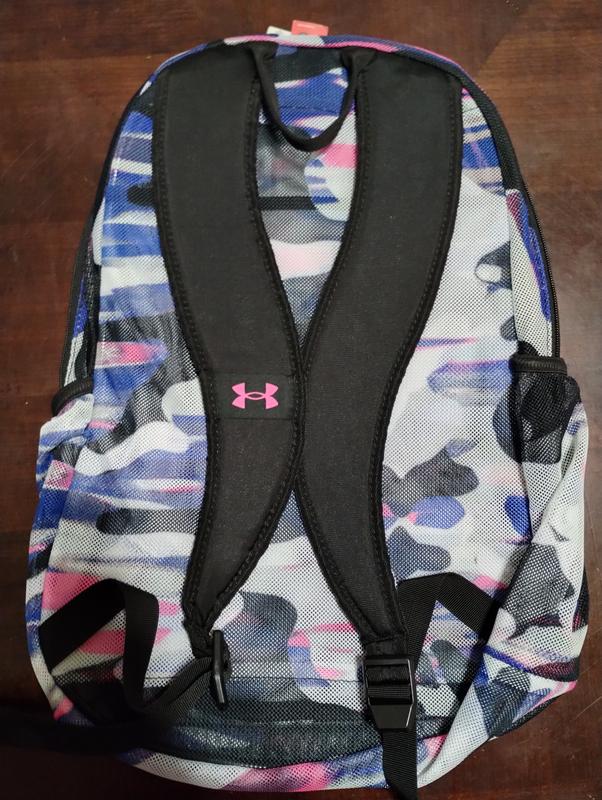  Under Armour Hustle Mesh Backpack, (100) White/Pink Punk/Pink  Punk, One Size Fits Most : Clothing, Shoes & Jewelry