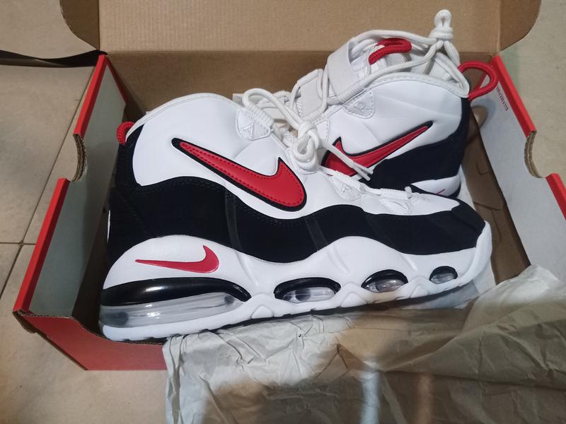 nike air max uptempo 95 white red black