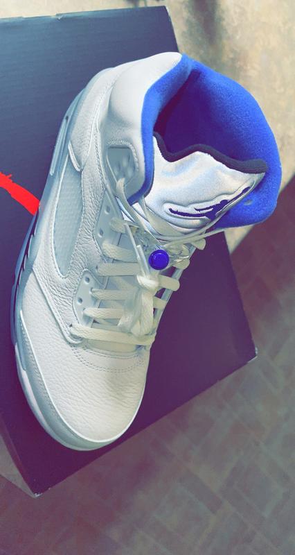 nike air jordan retro 5 stealth hyper royal white