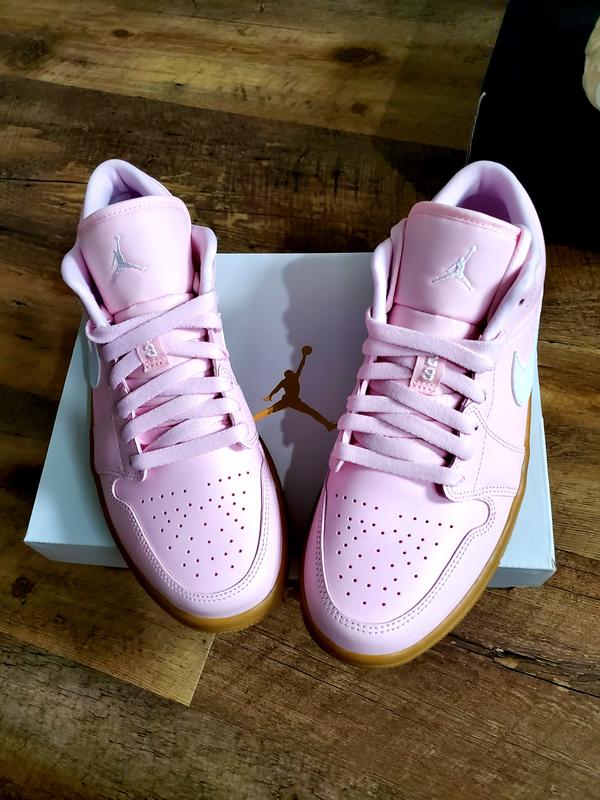 Jordan 1 Low Pink/White/Gum" Women's Shoe - Gear