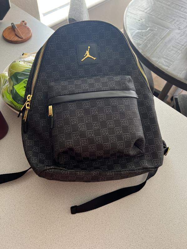 Gold and black jordan backpack online