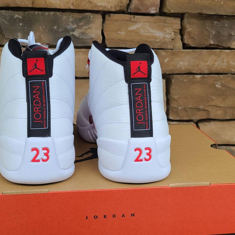 jordan 12 white black and red