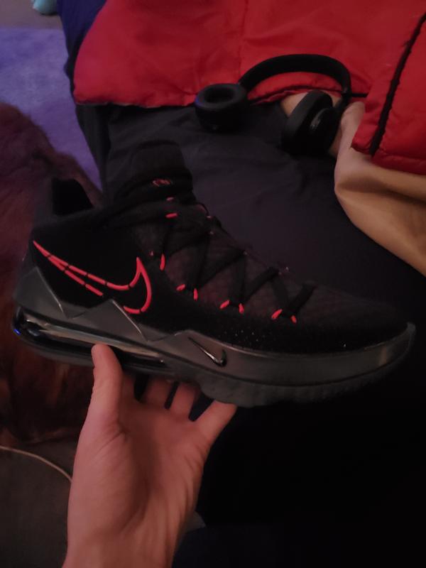 nike lebron 17 low black red dark grey