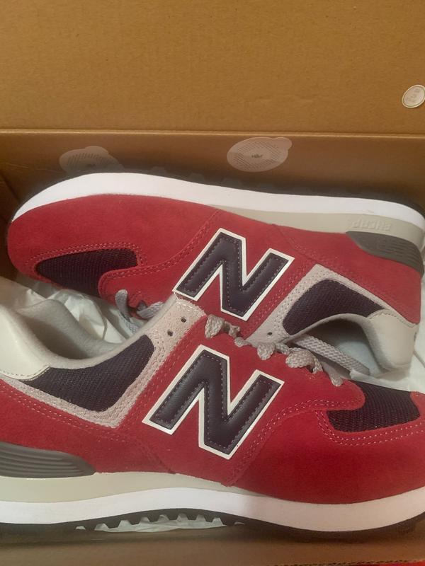 New balance 574 on sale red and silver