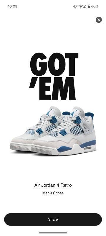 シューズ(男性用) NIKEAir Jordan 4 Retro Industrial BLUE シューズ(男性用) NIKEAir Jordan 4 Retro Industrial BLUE AIR