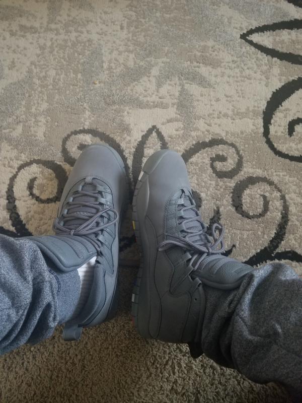jordan 10 cool grey on feet
