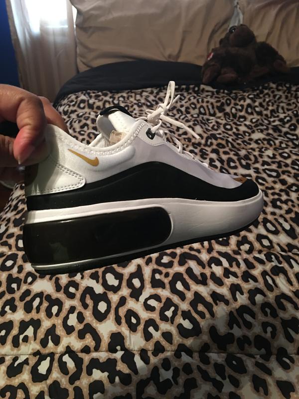 nike white black and gold air max dia sneakers