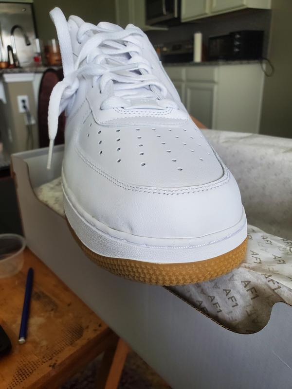 Air force one outlet all white gum bottom