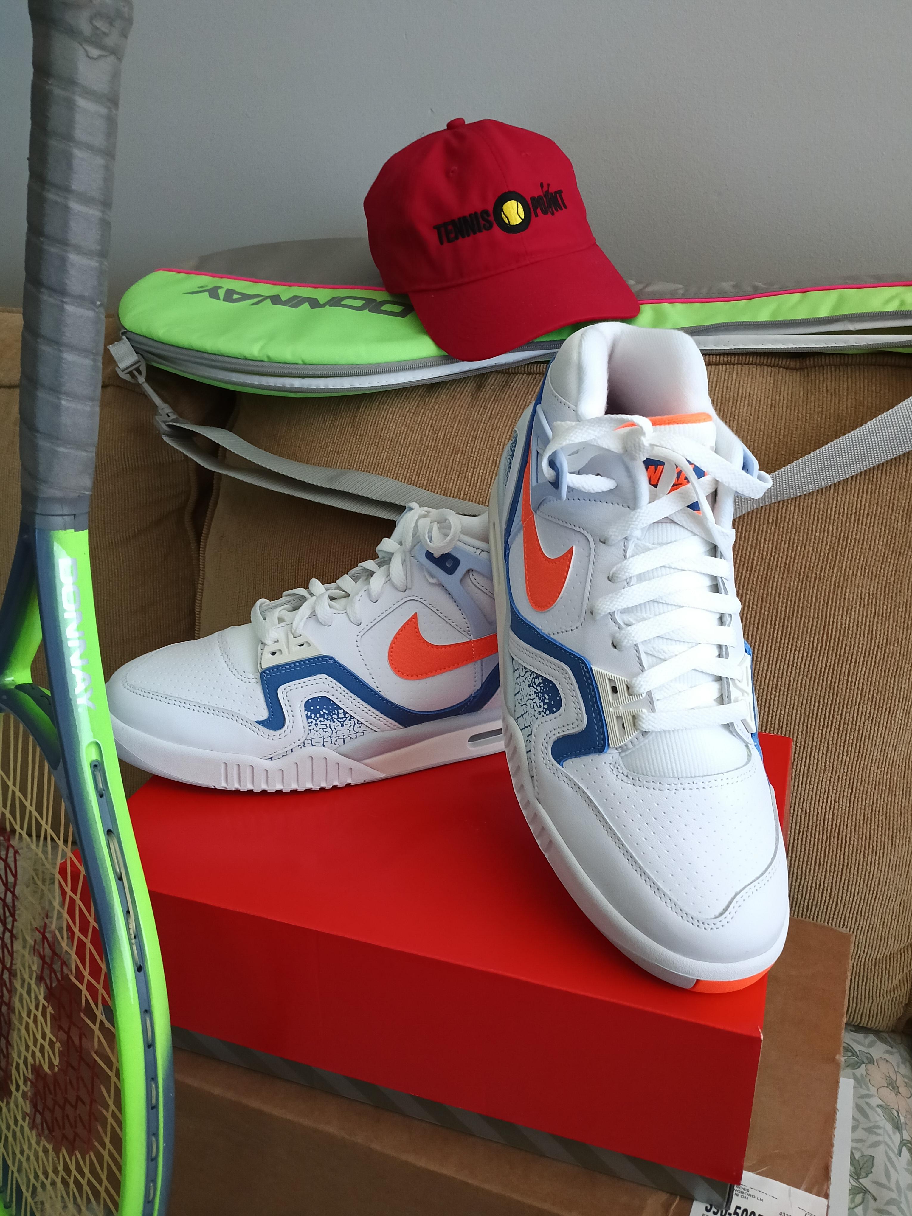 Nike Air Tech Challenge 2 Men's High Top Leather Shoe - White/Sail