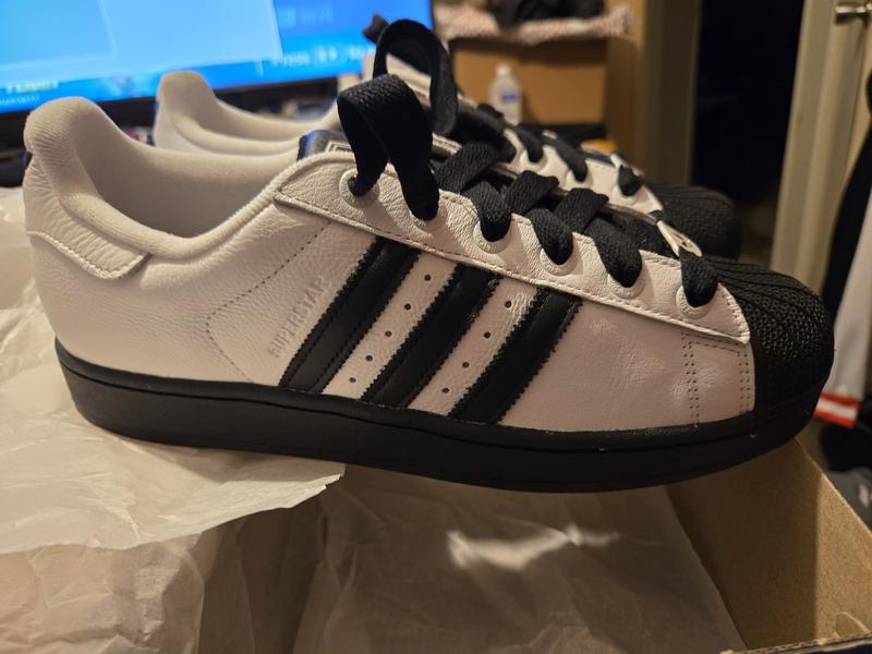 adidas Originals Men's Leather Casual Shoes - White/Black
