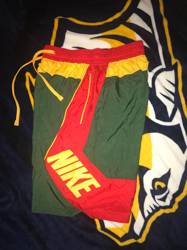 nike throwback shorts green
