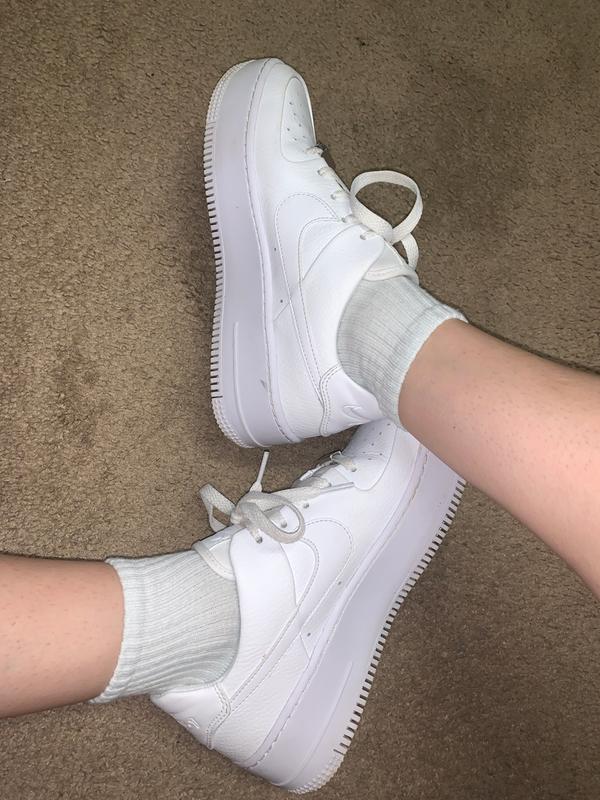 white air force 1 sage low platform sneaker