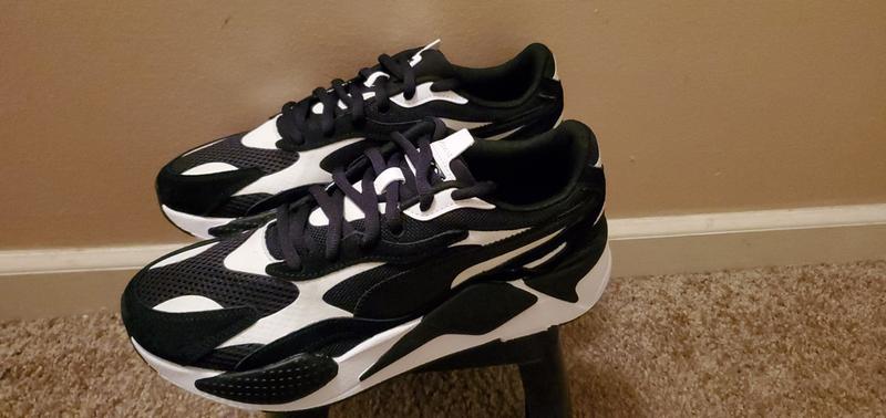 puma rsx3 black white