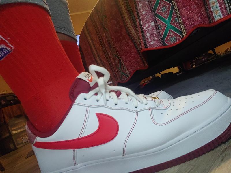 Air force 1 '07 white/university red men's outlet shoe