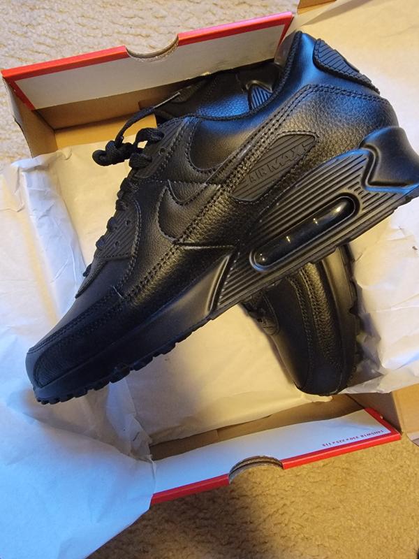 impresión Babosa de mar riñones Nike Air Max 90 Leather "Black" Men's Shoes