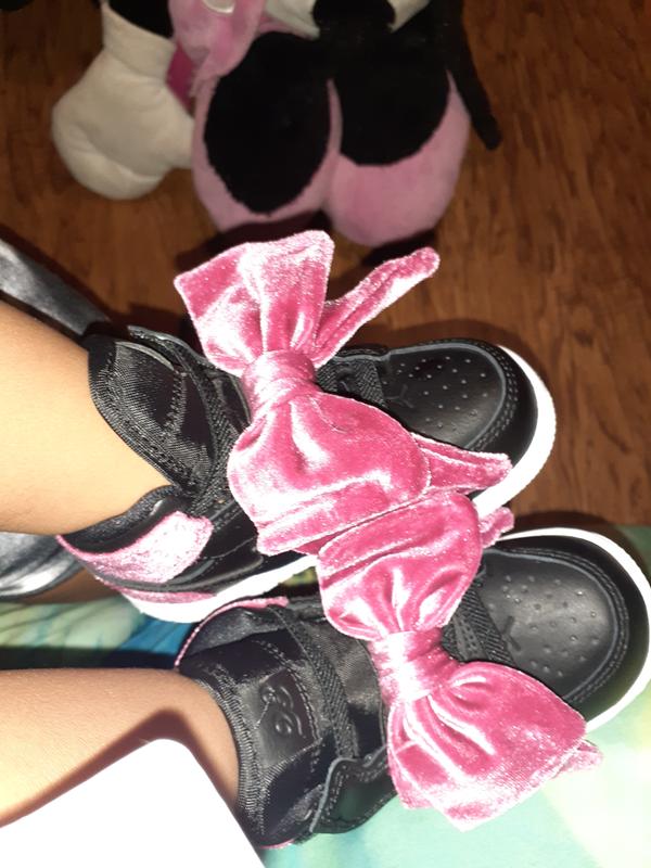 jordans with velvet bow