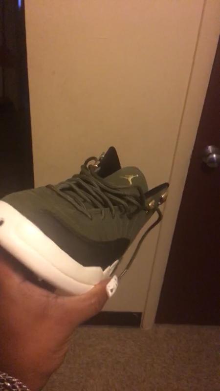 jordan 12 olive grade school